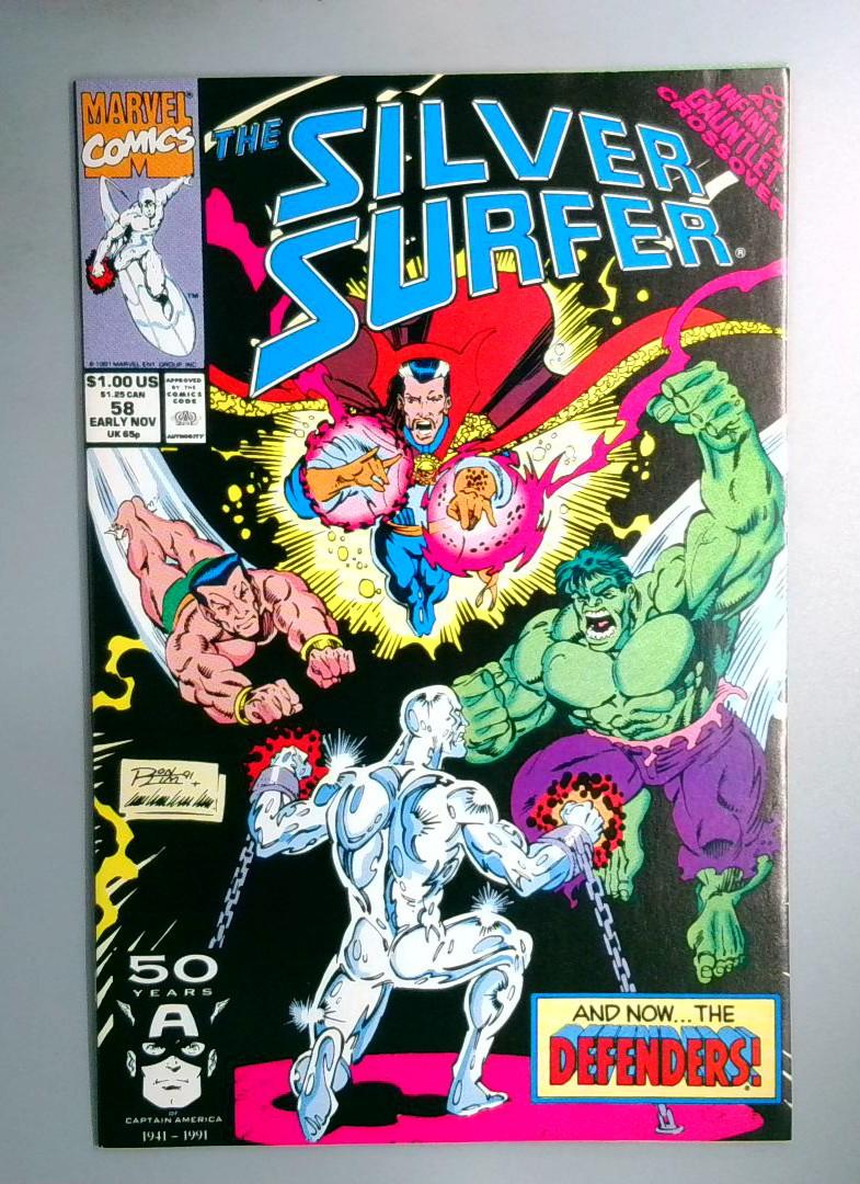 Silver Surfer #58 VF/NM Defenders Marvel 1991