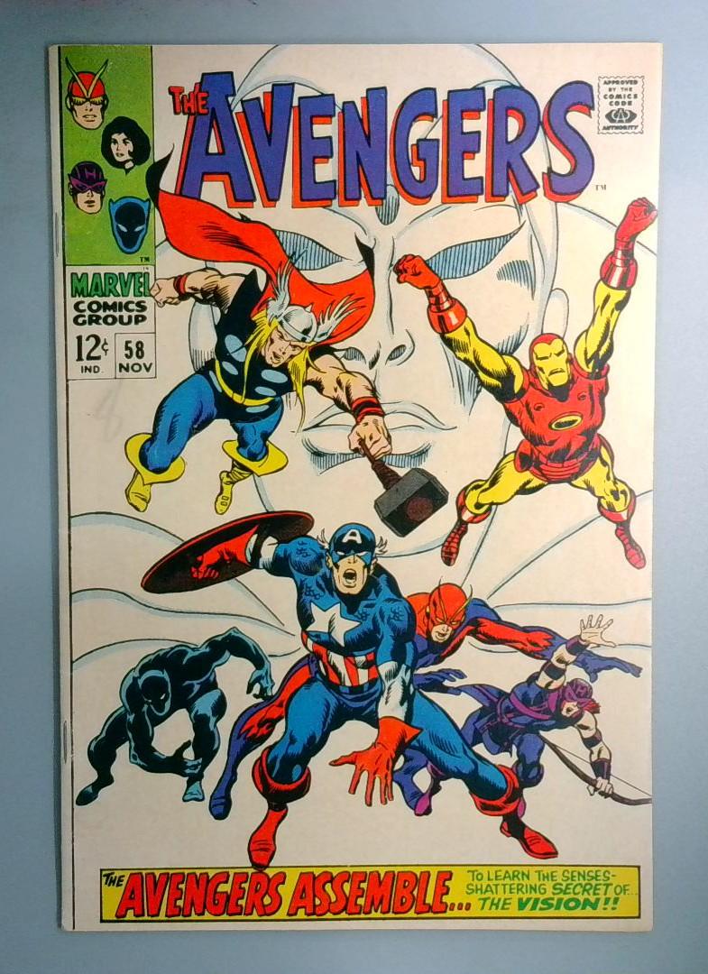 Avengers #58 VF+ 8.5 🗝 Origin of the Vision Marvel Comics 1968