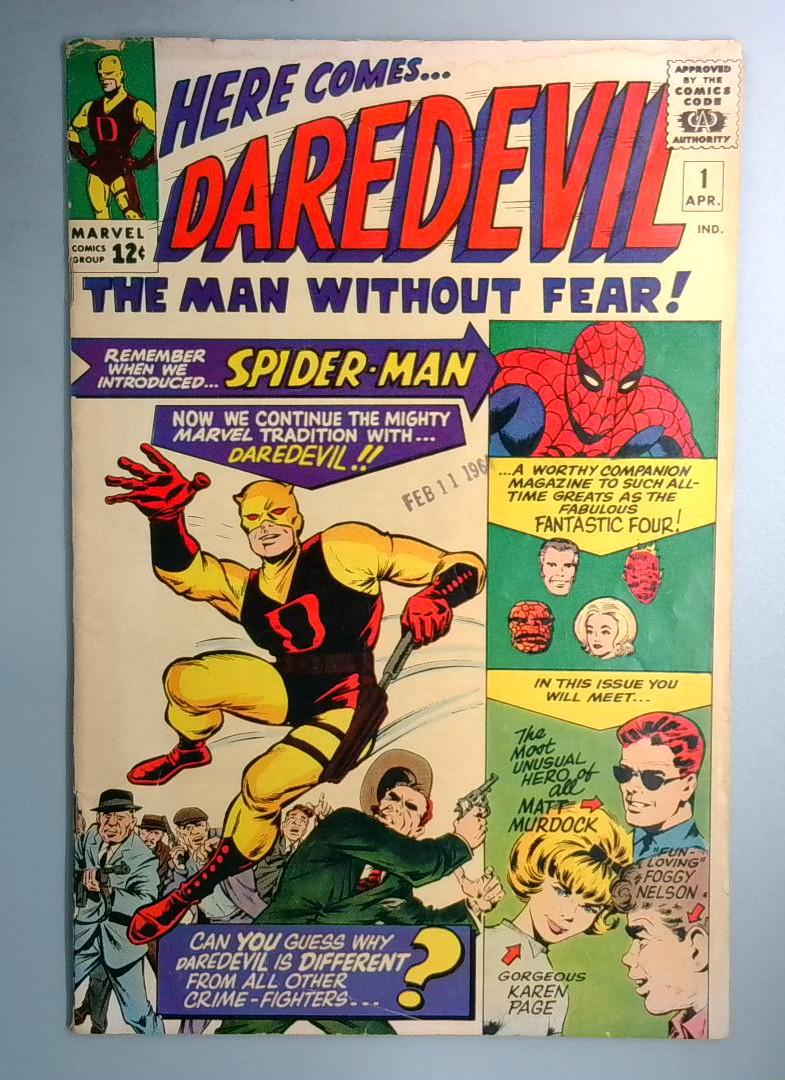 Daredevil #1 VG- 3.5 1st Daredevil, Karen Page 🔥 Marvel Comics 1964