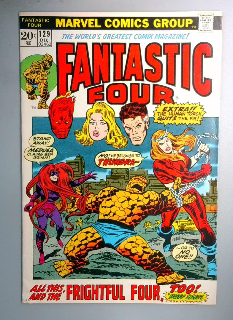 Fantastic Four #129 FN- 1st Appearance of Thundra Marvel 1972