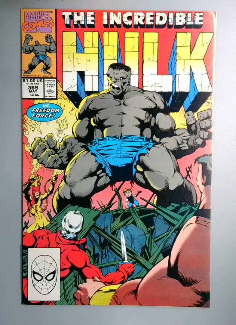 Incredible Hulk #369 VF Freedom Force Marvel 1990