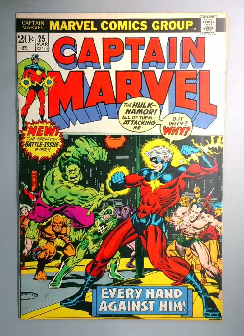 Captain Marvel #25 FN 2nd Thanos Appearance Marvel 1973