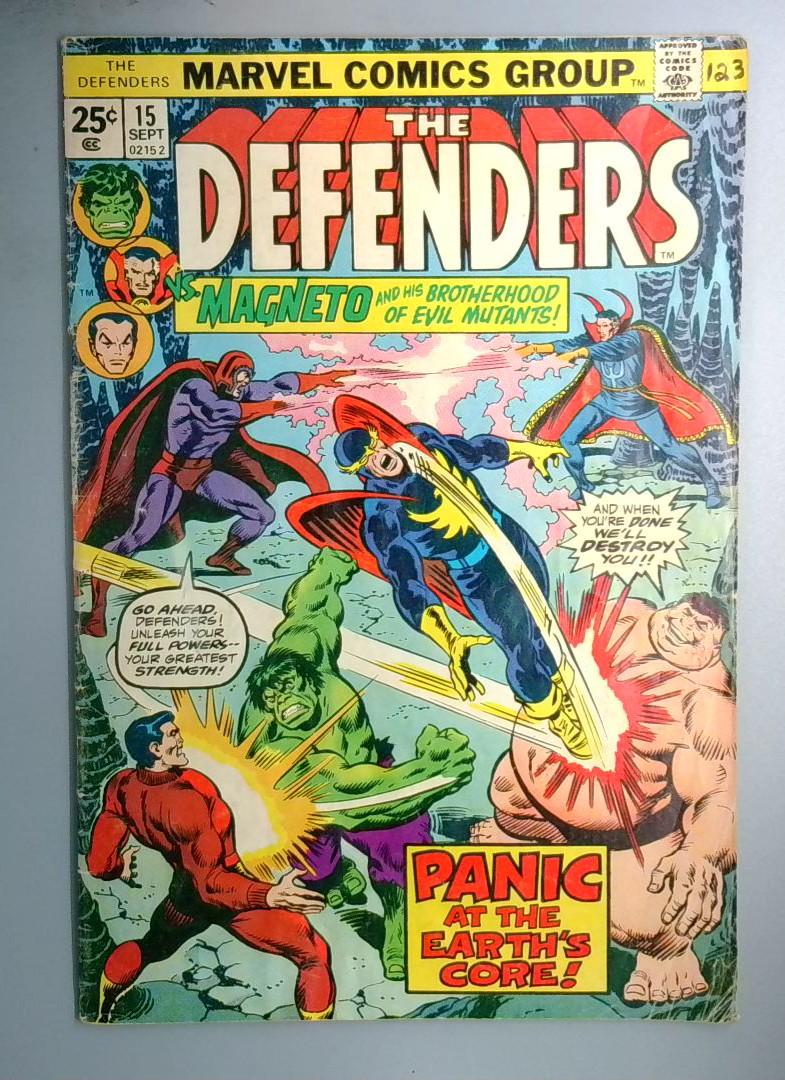 Defenders #15 No MVS, Magneto and the Brotherhood Marvel 1974