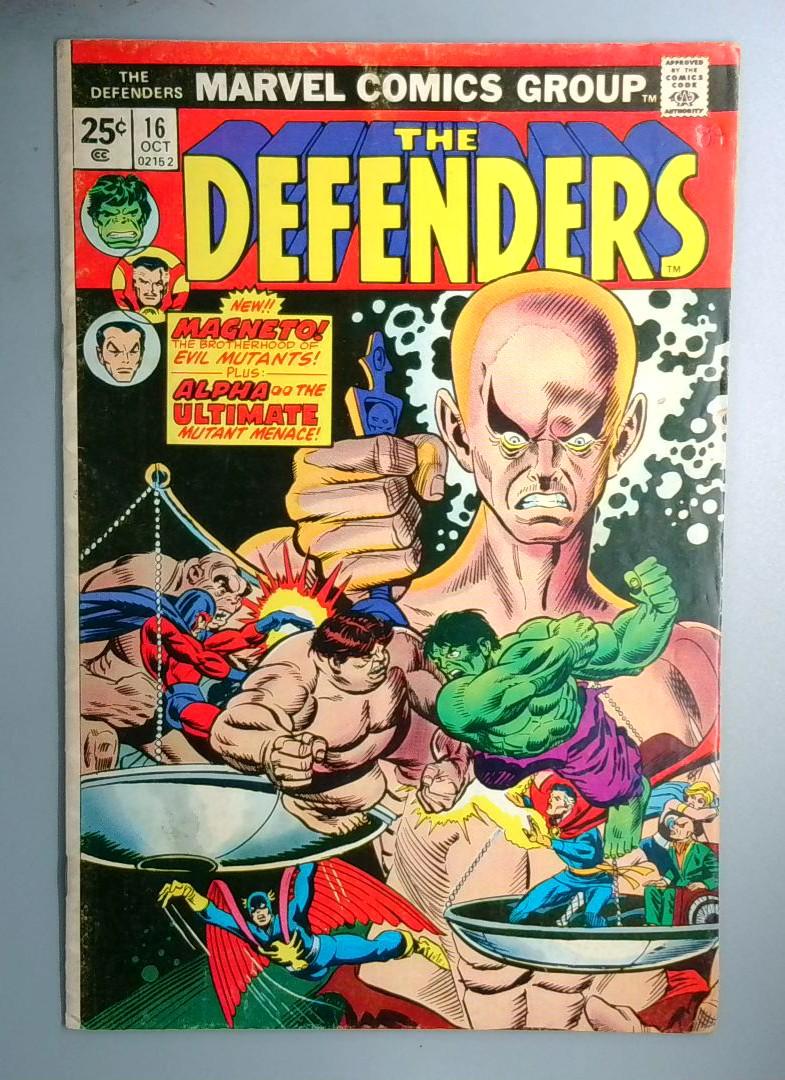 Defenders #16 No MVS Professor X Marvel 1974