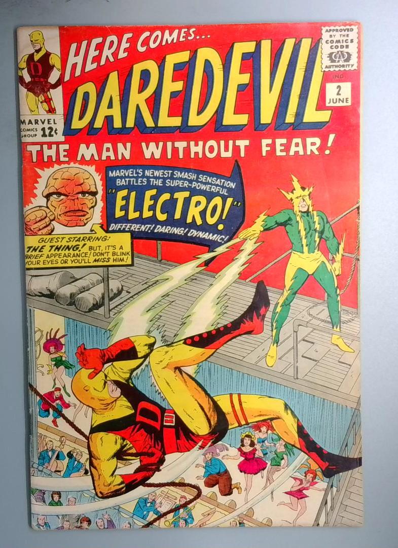 Daredevil #2 VG- 2nd Appearance of Daredevil and Electro 🔑 Marvel 1964