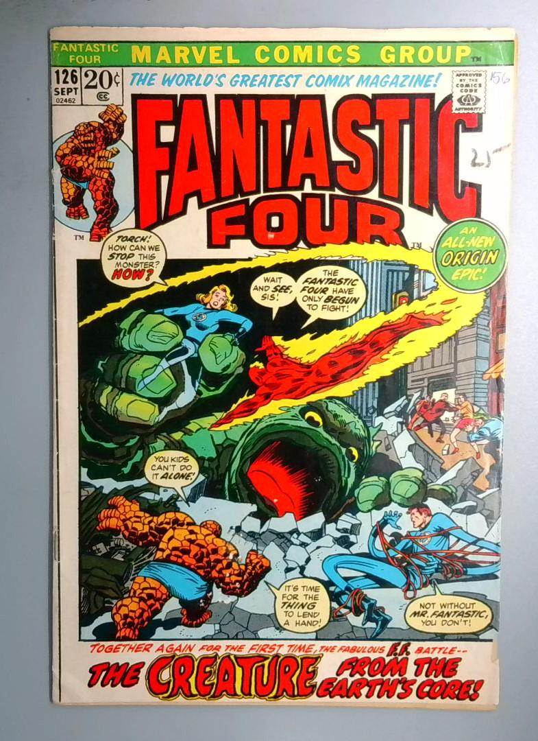 Fantastic Four #126 VG Cover Homage to Ff #1 Marvel 1972