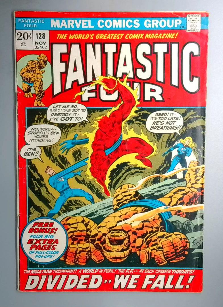 Fantastic Four #128 Insert Included Tyrannus Appearance Marvel 1972