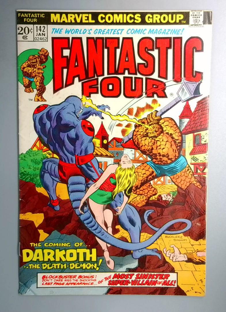 Fantastic Four #142 VG 1st Appearance Darkoth the Death Demon Marvel 1974