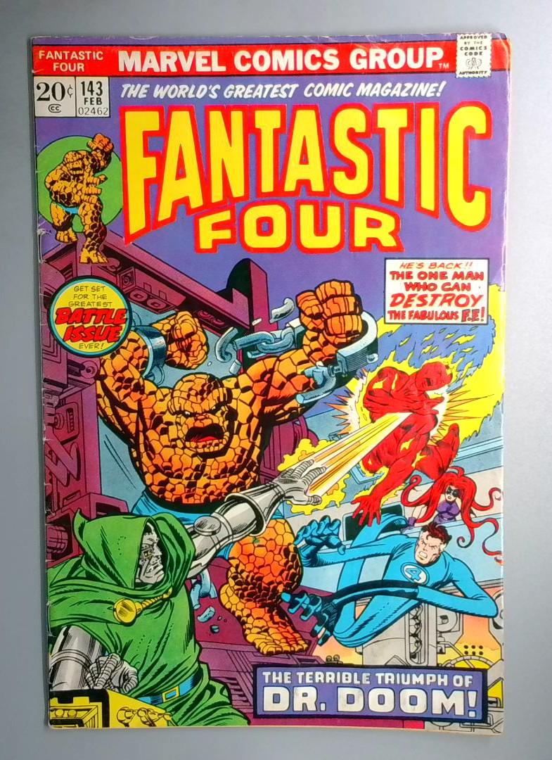 Fantastic Four #143 Doctor Doom Appearance Marvel 1974