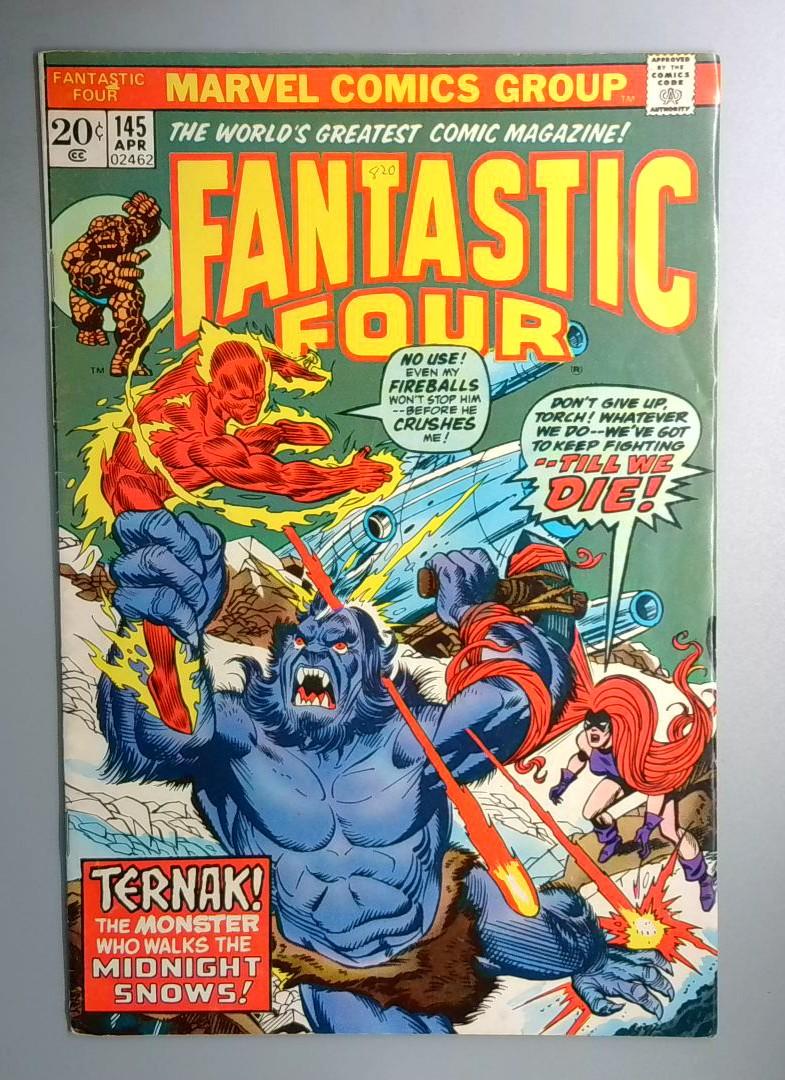 Fantastic Four #145 1st Appearance Ternak Marvel 1974 No MVS