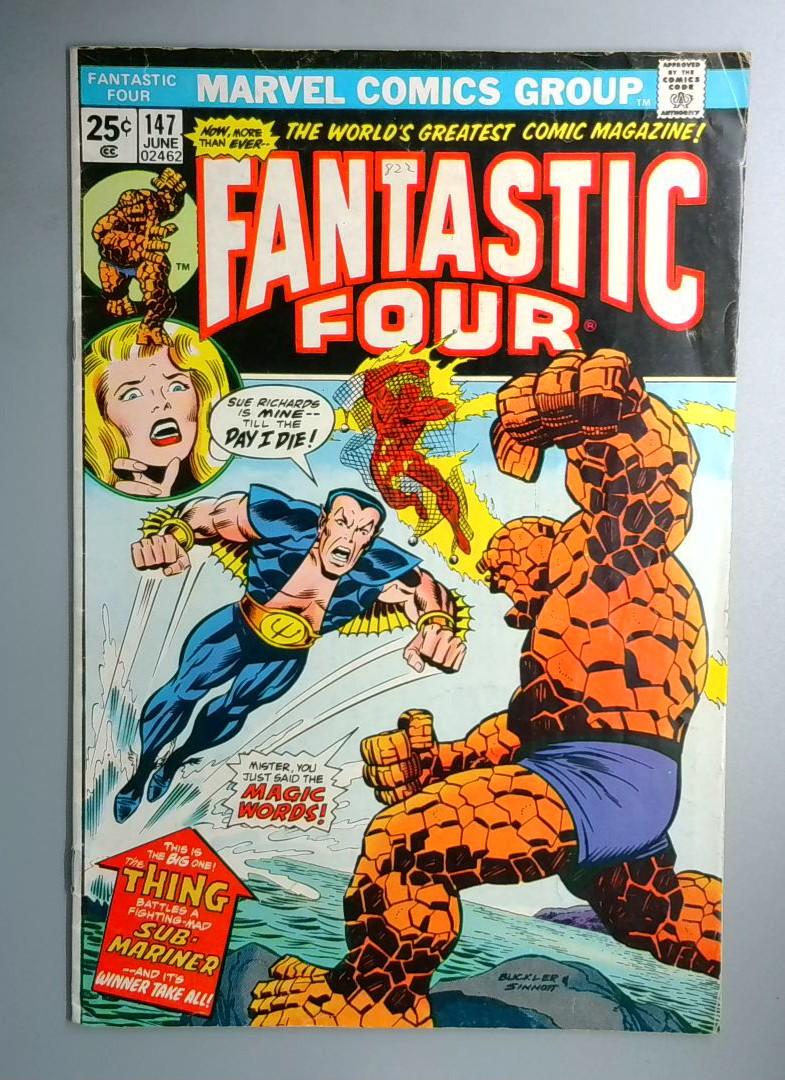 Fantastic Four #147 VG/FN Mary Jane MVS Stamp Marvel 1974