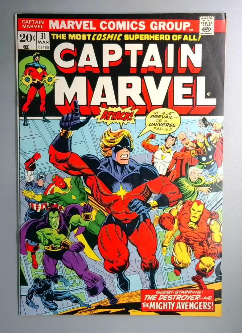 Captain Marvel #31 VF Avengers, Thanos, Jim Starlin Marvel 1974
