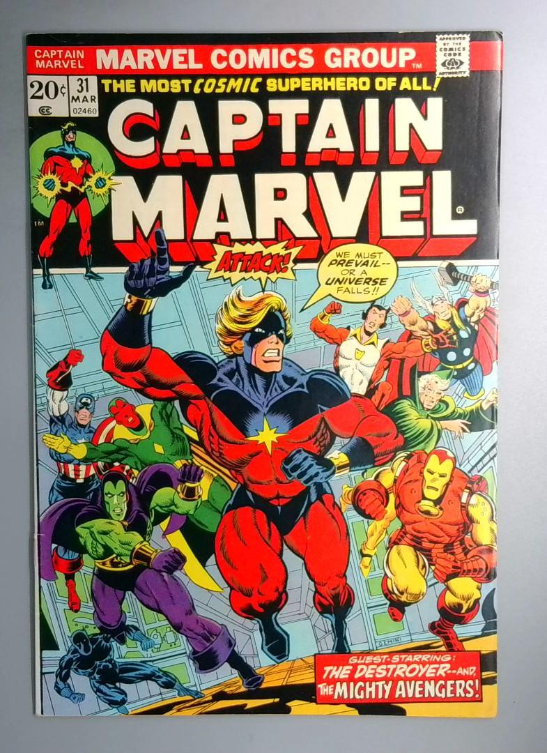 Captain Marvel #31 FN/VF Avengers Thanos Marvel 1974
