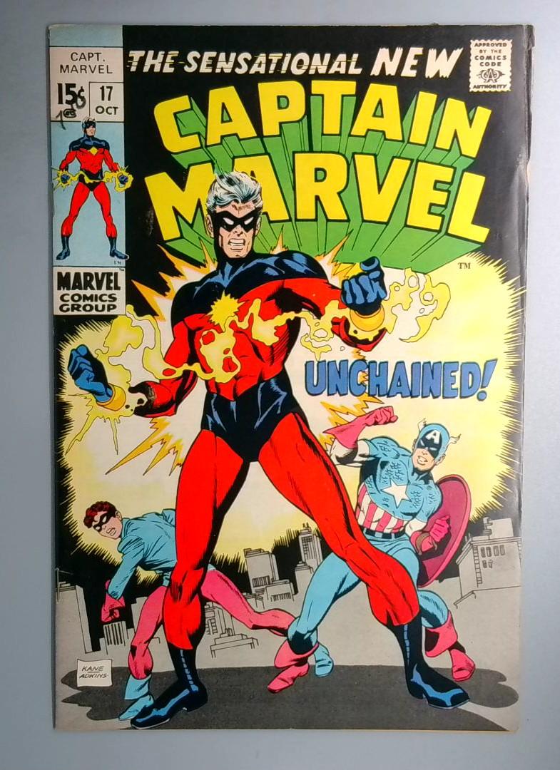 Captain Marvel #17 FN Debut of New Captain Marvel Costume Marvel 1969