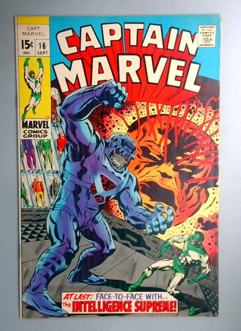 Captain Marvel #16 VF Debut of New Suit Marvel 1969