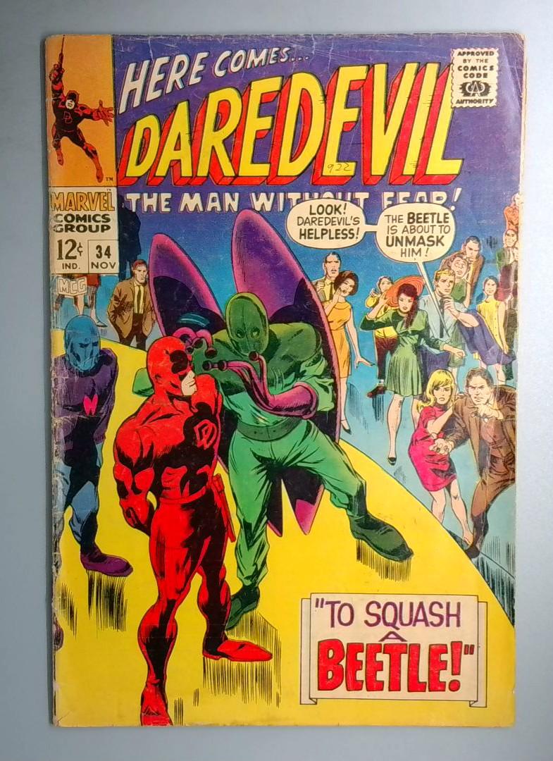 Daredevil #34 VG- Beetle Appearance Marvel 1967