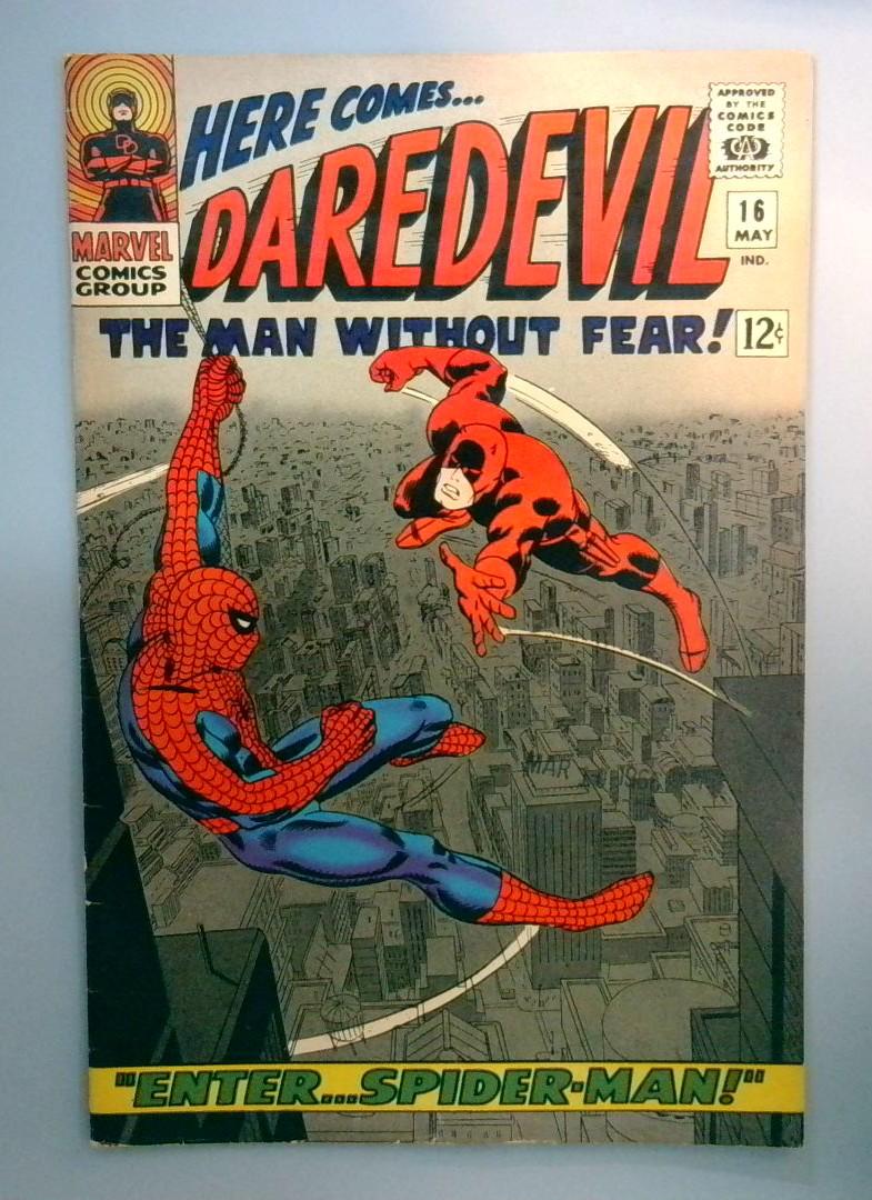 Daredevil #16 FN+ 1st John Romita Spider-Man, Daredevil art Marvel 1966
