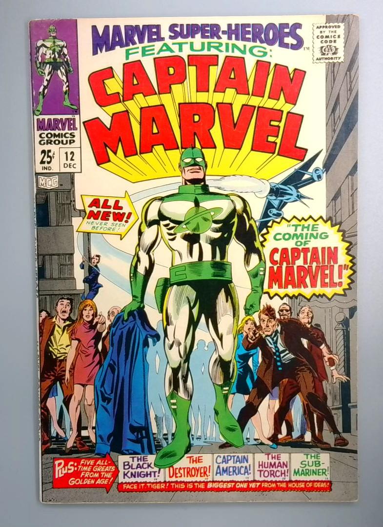 Marvel Super-Heroes #12 VF+ 1st Appearance of Captain Marvel Marvel 1967