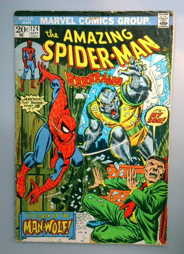 Amazing Spider-Man #124 GD/VG 1st Appearance of Man-Wolf Marvel 1973