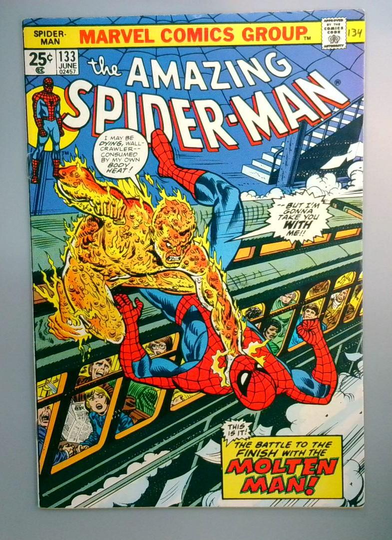 Amazing Spider-Man #133 No MVS Molten Man Marvel 1974