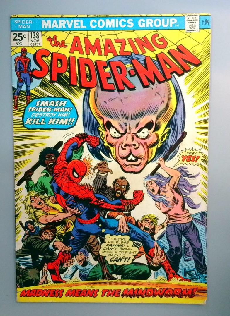 Amazing Spider-Man #138 No MVS 1st Appearance of Mindworm Marvel 1974