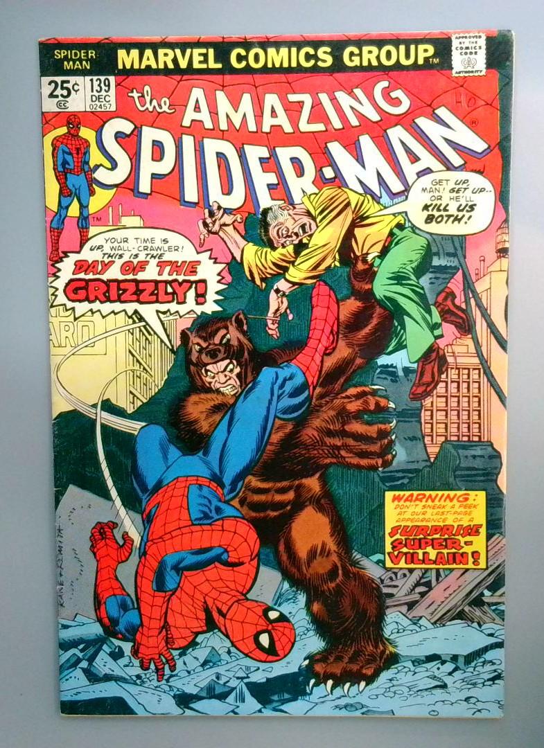 Amazing Spider-Man #139 FN 1st Appearance of Grizzly Marvel 1974