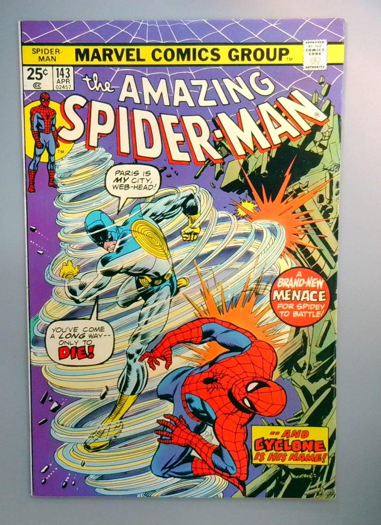 Amazing Spider-Man #143 VF 1st Appearance of Cyclone Marvel 1975