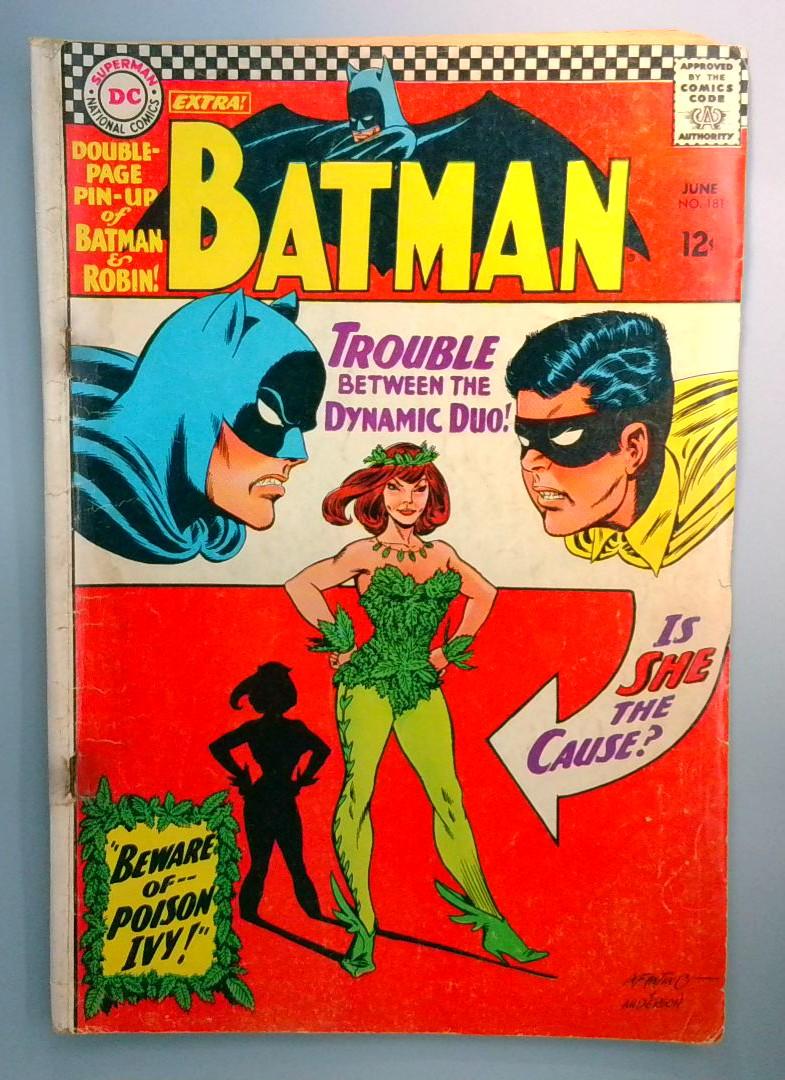 Batman #181 GD- 1st Appearance of Poison Ivy with Pinup DC 1966