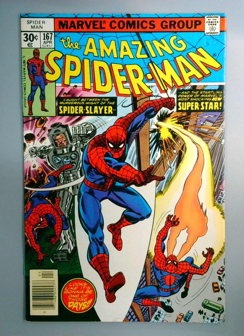 Amazing Spider-Man #167 NM- 1st App of Will-O'-The-Wisp Marvel 1977