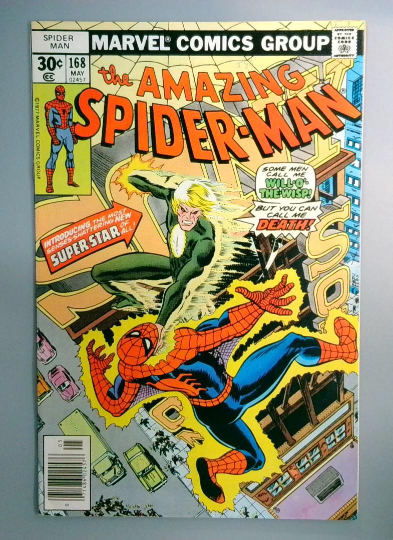 Amazing Spider-Man #168 VF 2nd Appearance of Will O the Wisp Marvel 1977