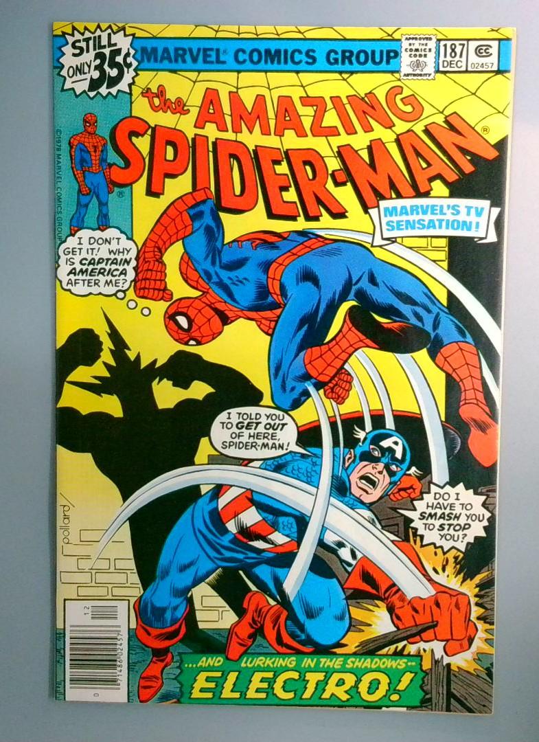 Amazing Spider-Man #187 VF- Captain America, Electro Marvel 1978
