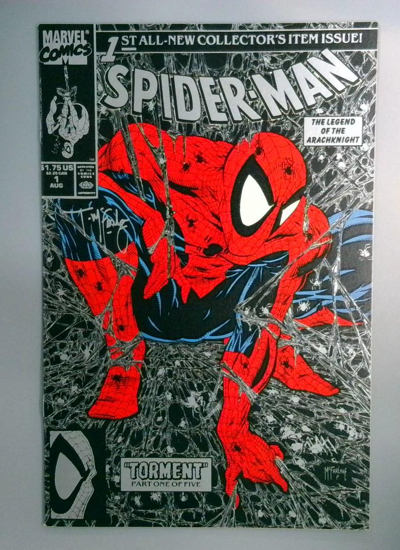 Spider-Man #1 Black Cover NM Signed by McFarlane 🔥Marvel Comics 1990