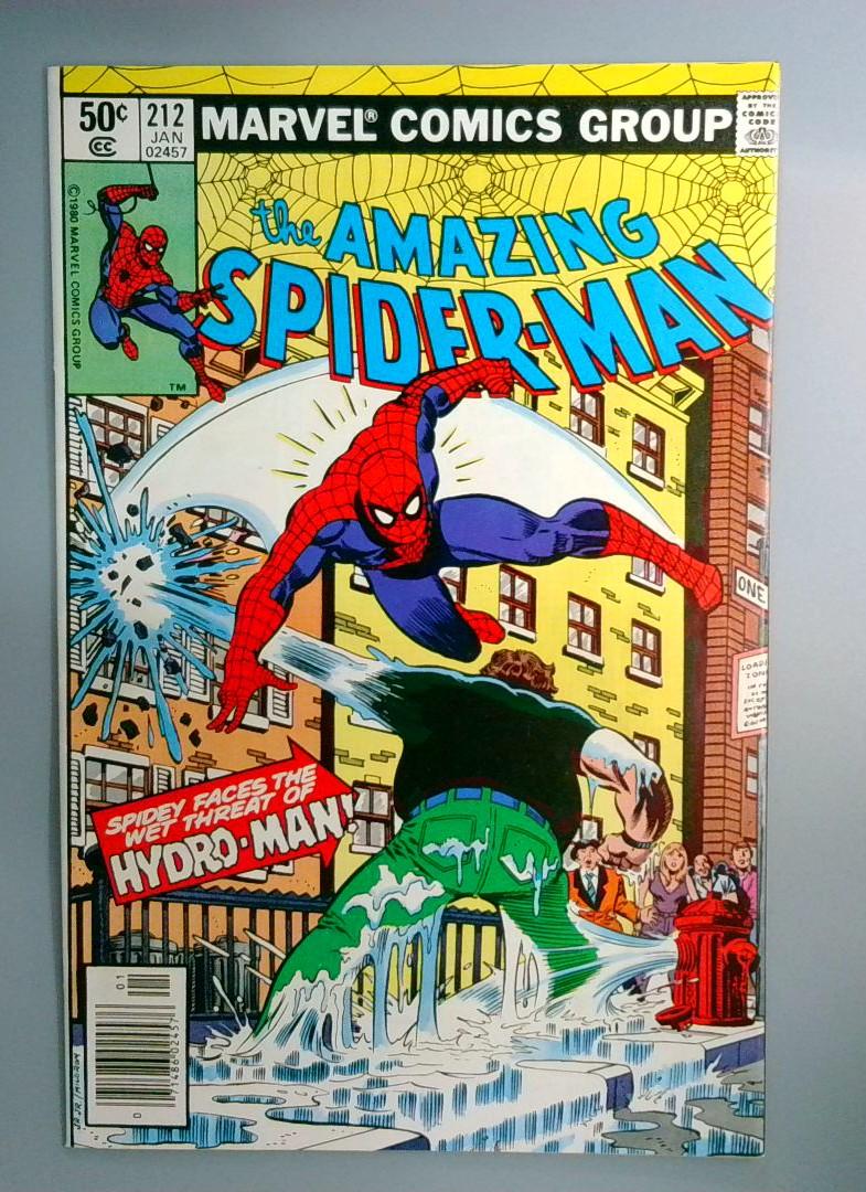 Amazing Spider-Man #212 VF 1st Hydro Man, Newsstand Marvel 1981