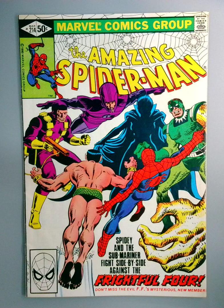 Amazing Spider-Man #214 Sub-Mariner and Frightful Four marvel 1981