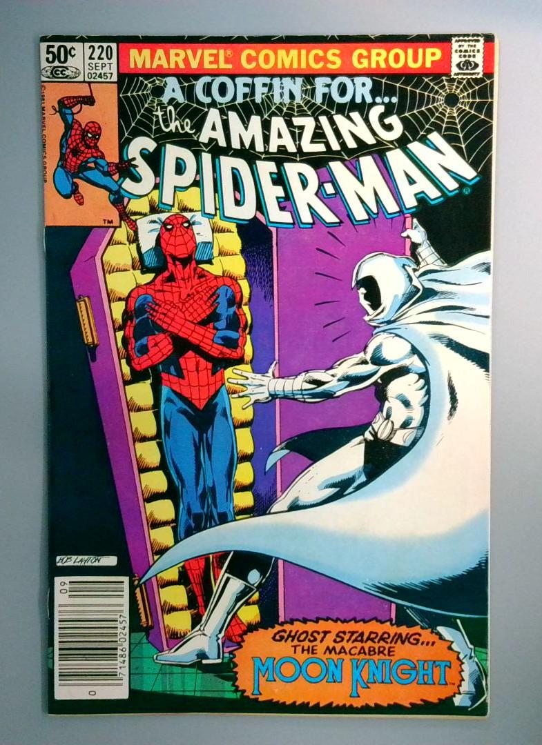 Amazing Spider-Man #220 Moon Knight Newsstand Marvel 1981