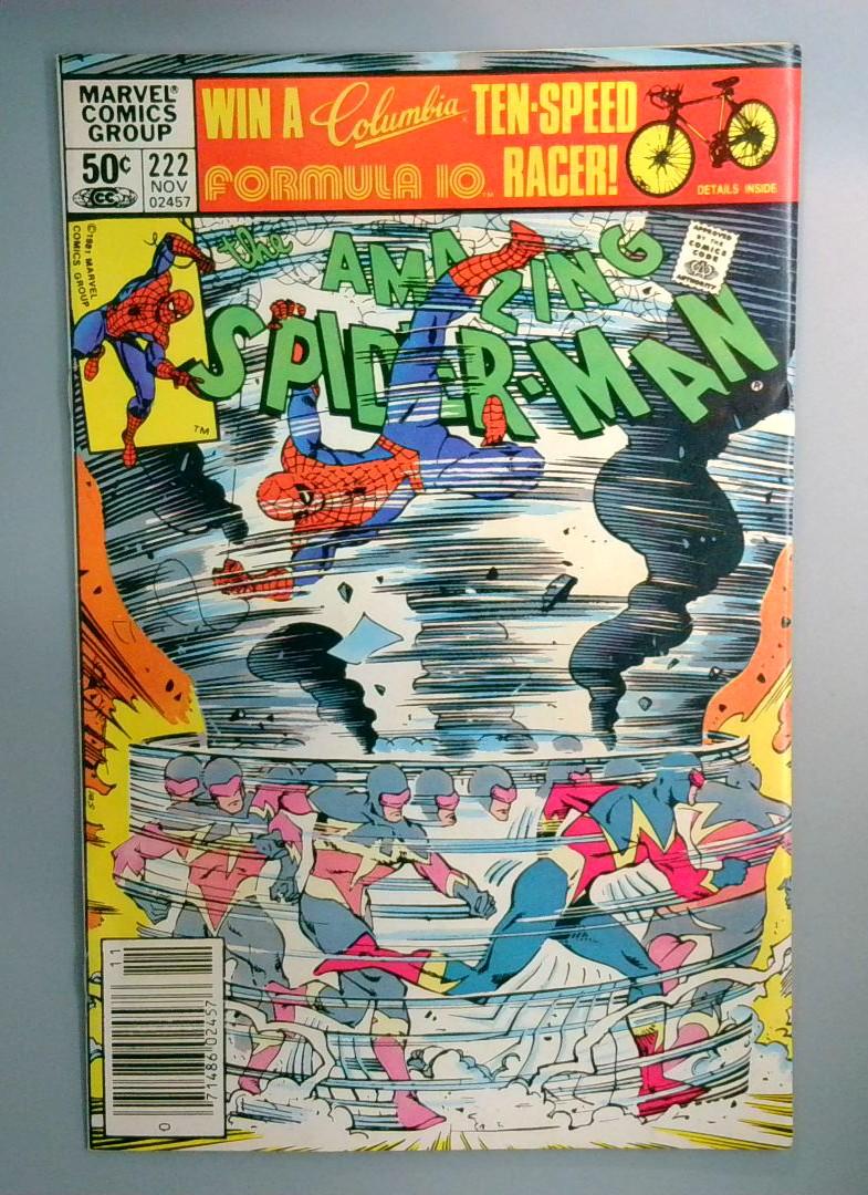 Amazing Spider-Man #222 1st Speed Demon, Newsstand Marvel 1981