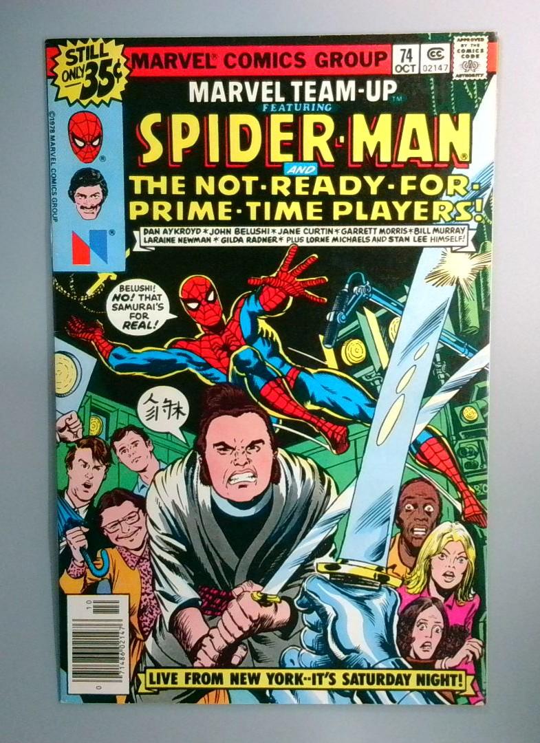 Marvel Team-Up #74 NM- SNL Actors Marvel 1978