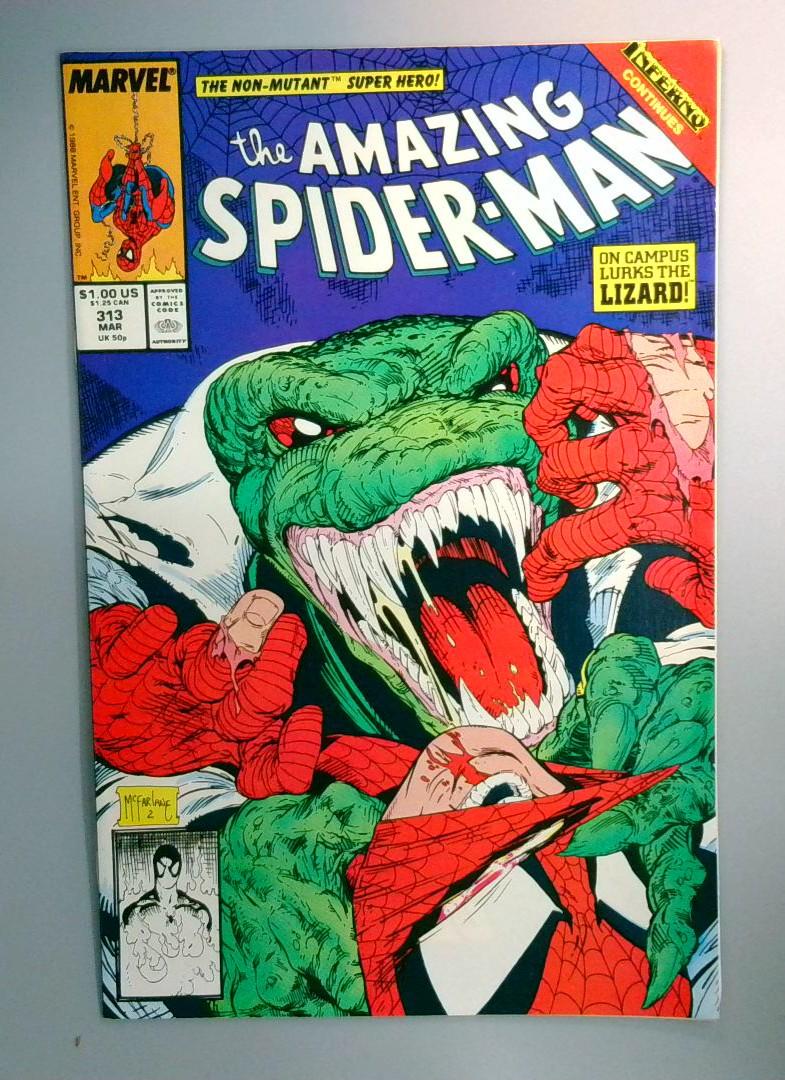 Amazing Spider-Man #313 VF- Inferno Vs Lizard Marvel 1989