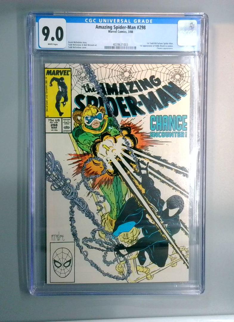 Amazing Spider-Man #298 CGC 9.0 1st Todd McFarlane Isuue Marvel 1988