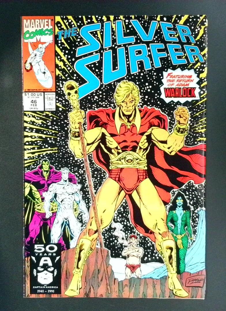 Silver Surfer #46 VF+ Return of Adam Warlock Marvel 1991