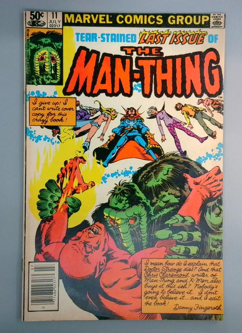 Man-Thing #11 Last Issue Newsstand Edition Marvel 1981