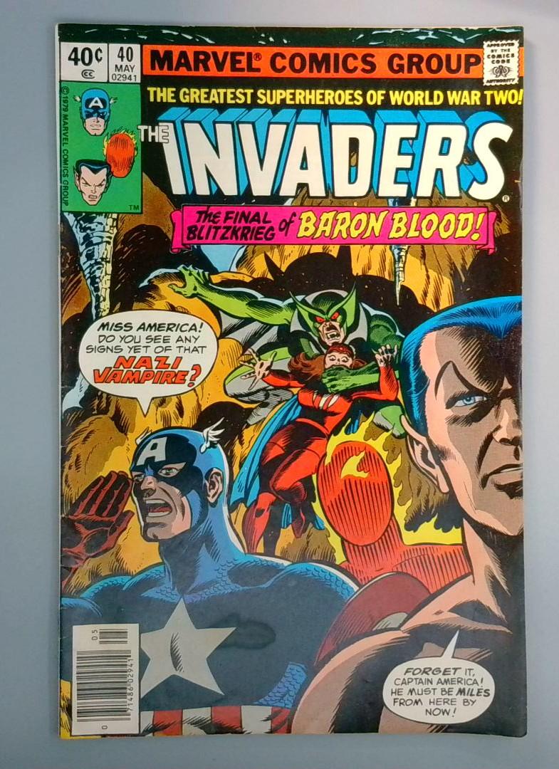 Invaders #40 Baron Blood Marvel 1979