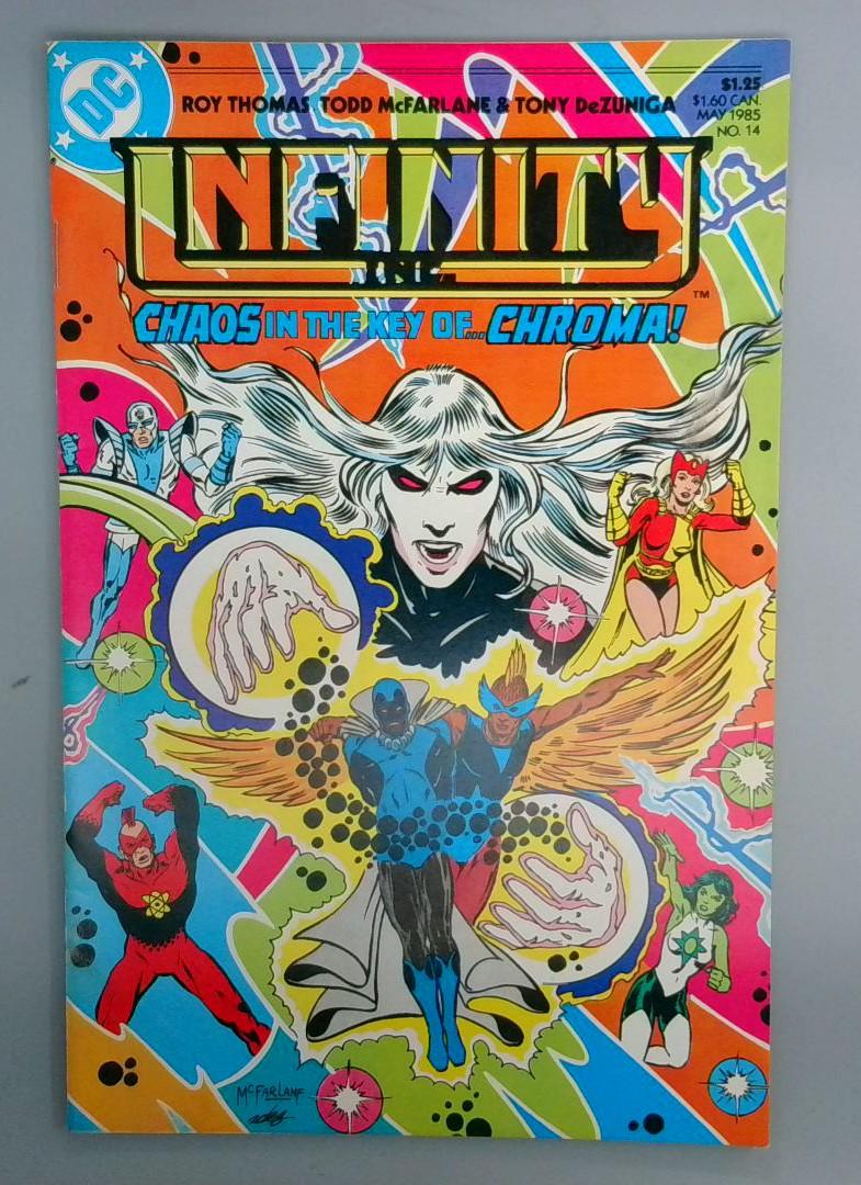Infinity Inc. #14 VF/NM 1st Published Cover Art for Todd Mcfarlane DC 1985