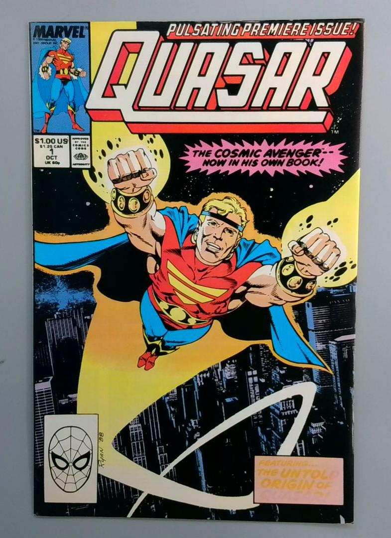 Quasar #1 VF+ First Solo Series, Origin of Quasar  Marvel 1989 