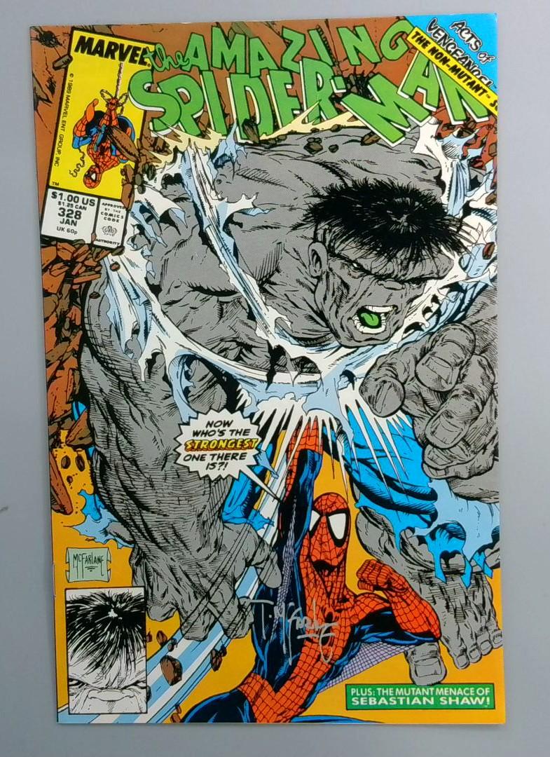 Amazing Spider-Man #328 NM- Mcfarlanes Hulk Marvel 1990