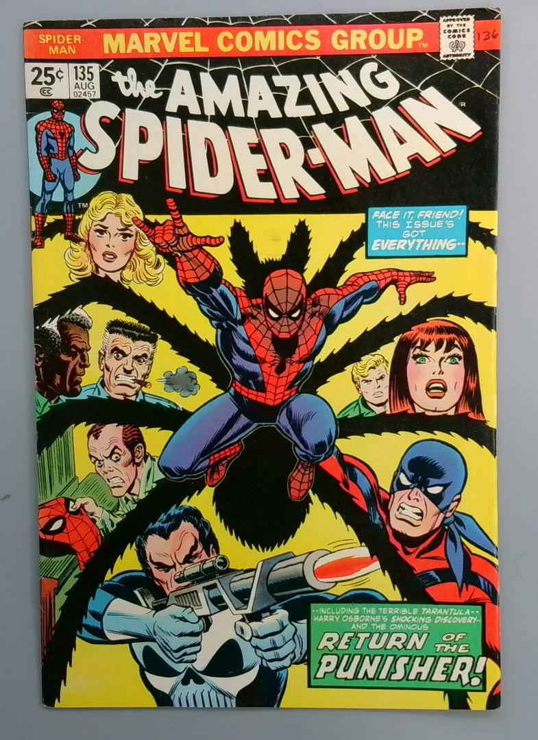 Amazing Spider-Man #135 VF Qualified NO MVS 3rd Punisher VG Marvel 1972