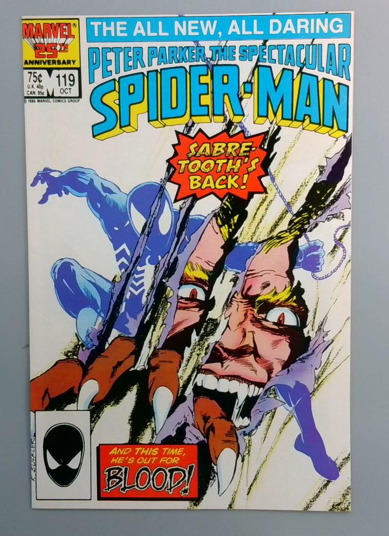 Spectacular Spider-Man #119 VF/NM Sabretooth Marvel 1986
