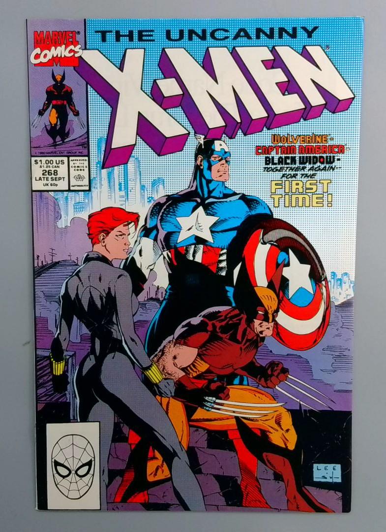 Uncanny X-Men #268 VF+ Iconic Jim Lee Cover Marvel 1990