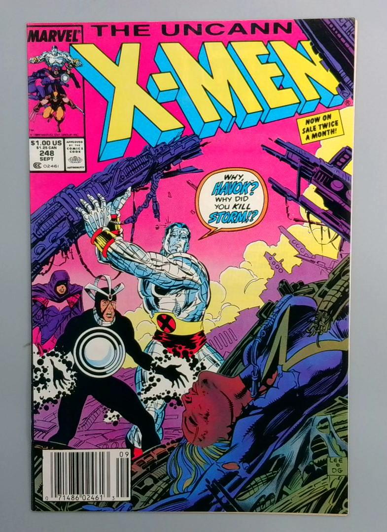Uncanny X-Men #248 1st Jim Lee X-Men Newsstand Edition Marvel 1989