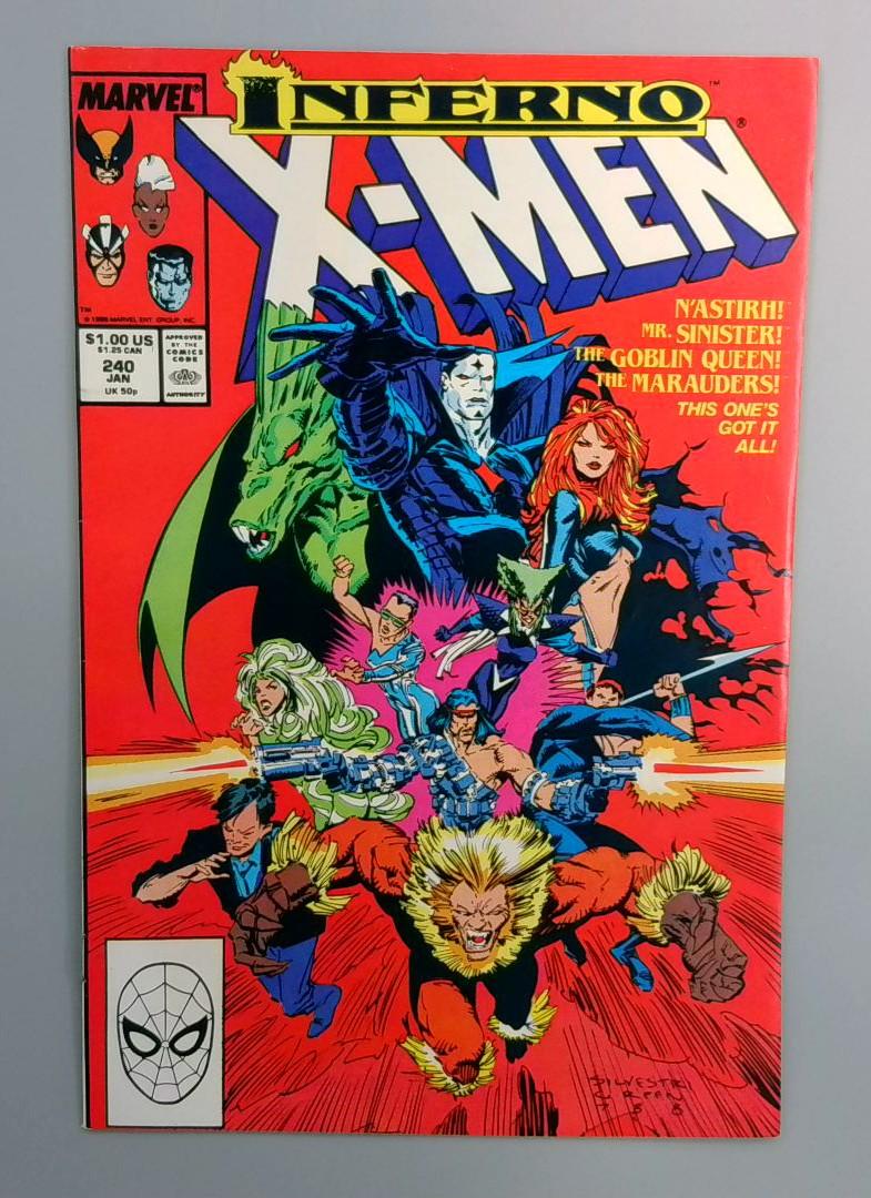 Uncanny X-Men #240 VF- 1st Goblin Queen Marvel 1989